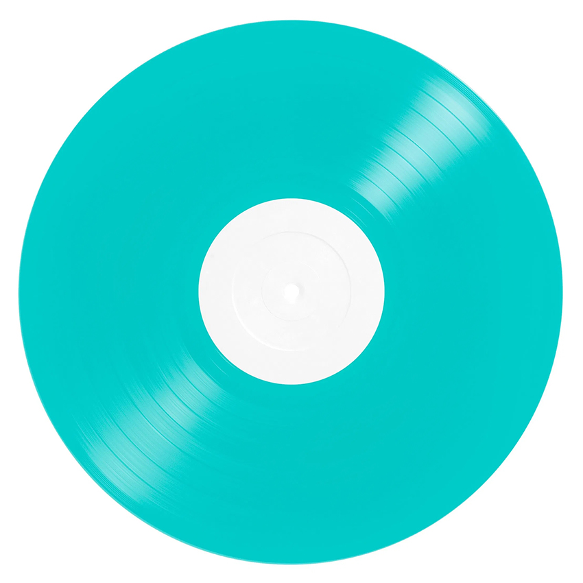 12" blue aqua vinyl