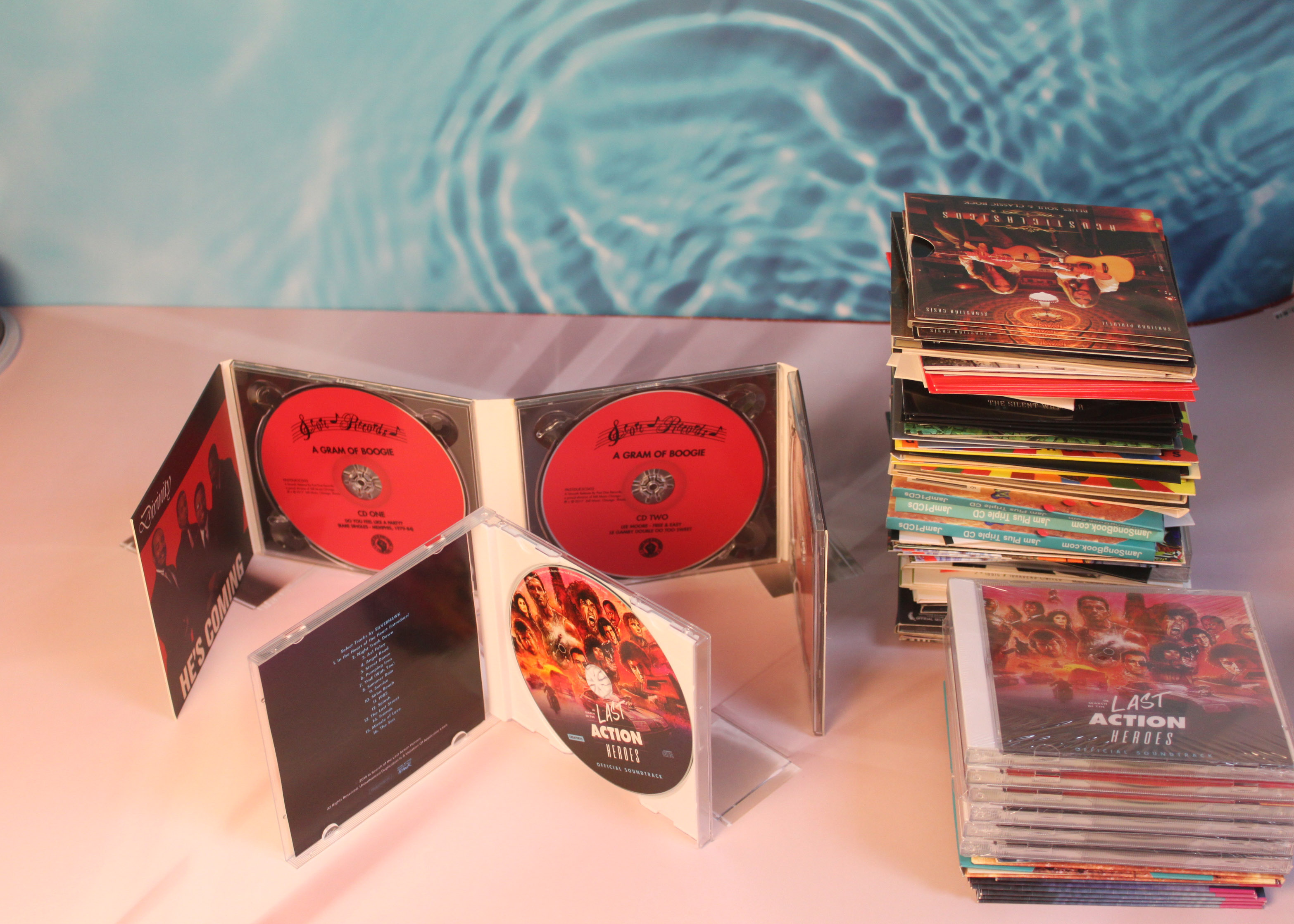 8panel cd replication with clear tray package